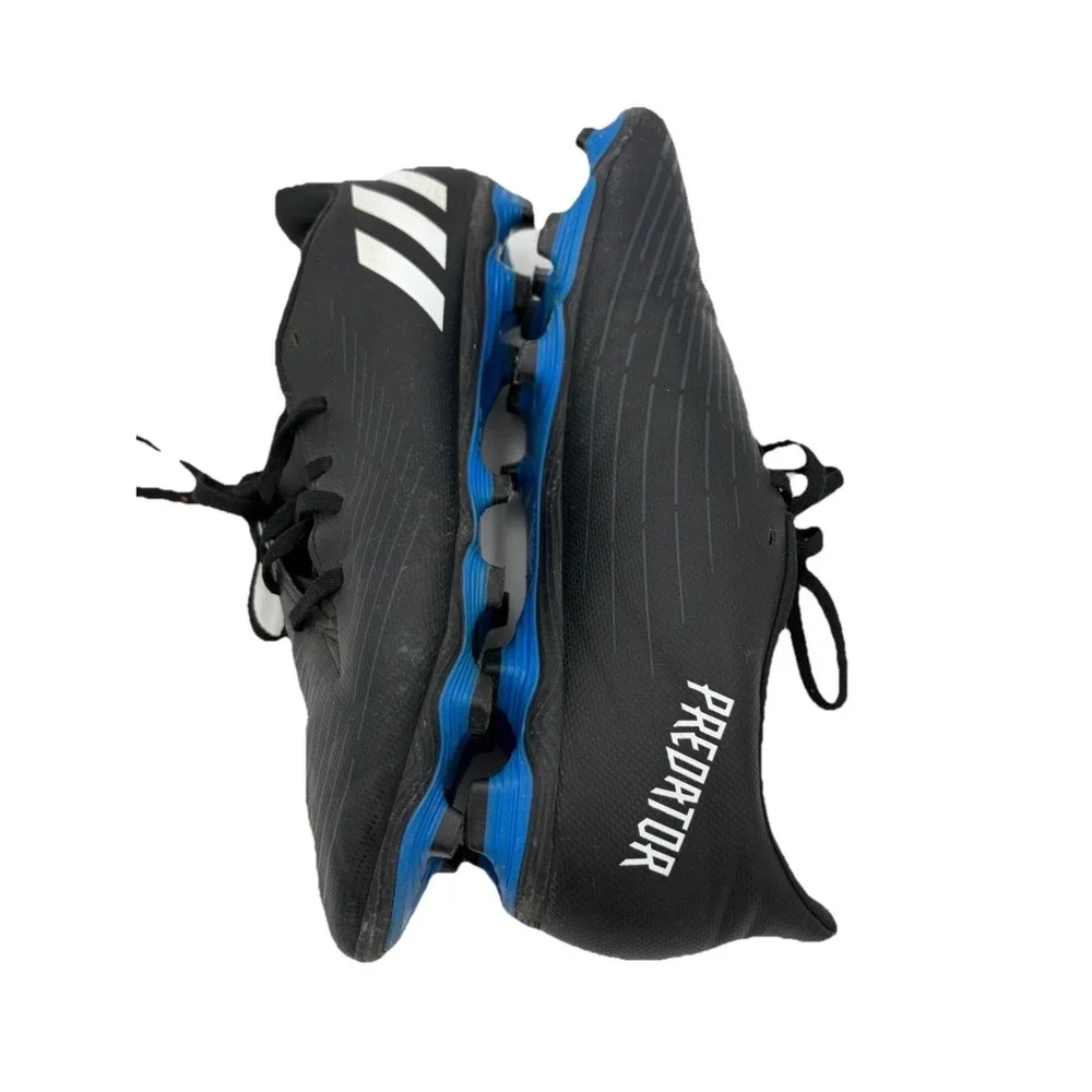 Adidas Predator Edge.4 FxG Soccer / Football Cleats Mens 11.5 Black‎ Blue Spikes
